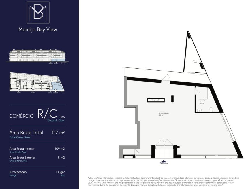 Shop / premises commercial in Montijo e Afonsoeiro of 117 m²
