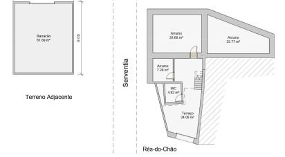 Maison T3 à Vila Nova de 140 m²