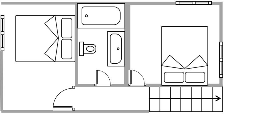 Lodge T2 in Murça of 66 m²