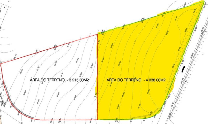 Terreno urbano em Fonte Arcada de 4 368 m²