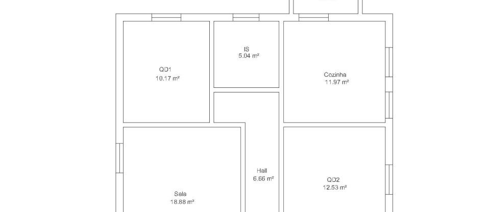 House T2 in Santana of 2,890 m²