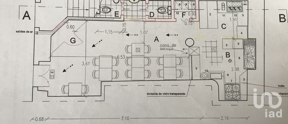 Restaurante em Santa Maria Maior de 37 m²