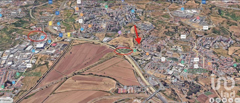 Terreno urbano em Loures de 4 560 m²