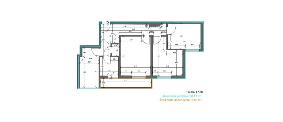 Appartement T2 à Agualva E Mira-Sintra de 71 m²