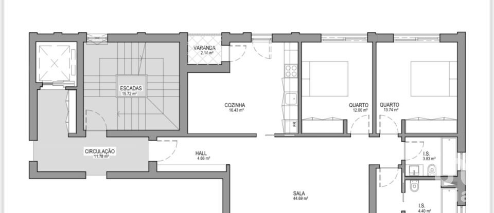 Apartamento T3 em Moncarapacho e Fuseta de 114 m²