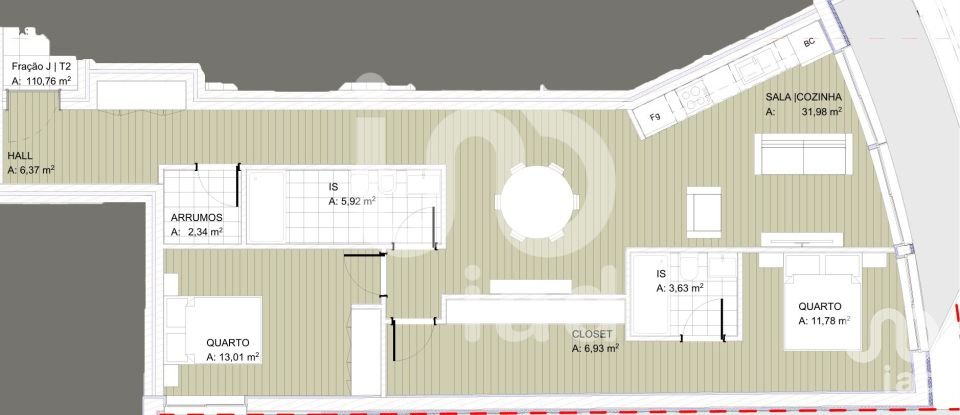 Apartment T2 in Viana do Castelo (Santa Maria Maior e Monserrate) e Meadela of 111 m²