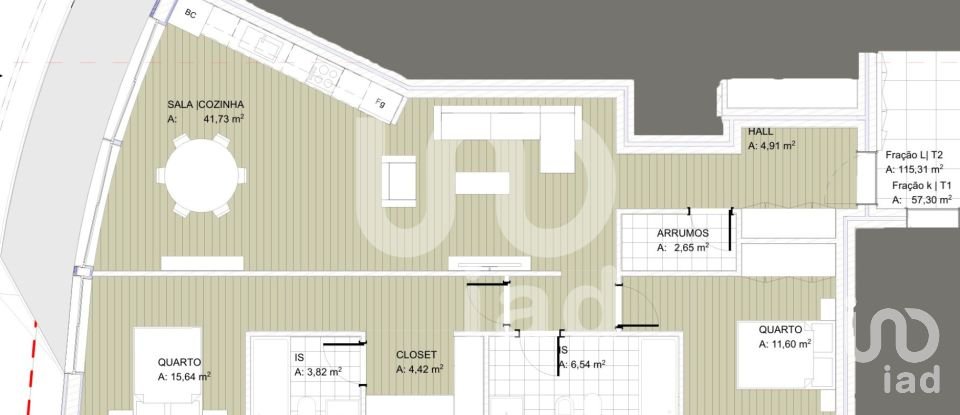 Apartment T2 in Viana do Castelo (Santa Maria Maior e Monserrate) e Meadela of 115 m²