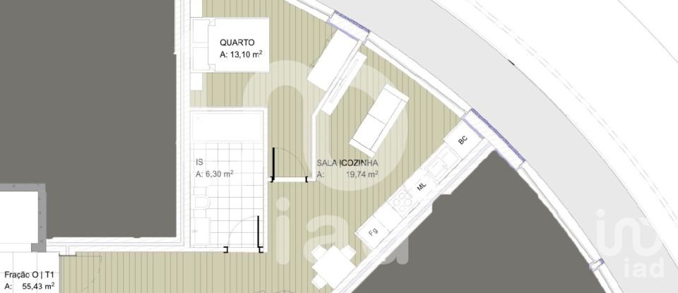 Apartment T1 in Viana do Castelo (Santa Maria Maior e Monserrate) e Meadela of 56 m²