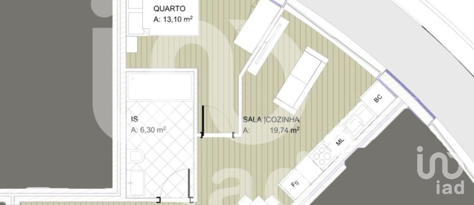 Apartment T1 in Viana do Castelo (Santa Maria Maior e Monserrate) e Meadela of 56 m²