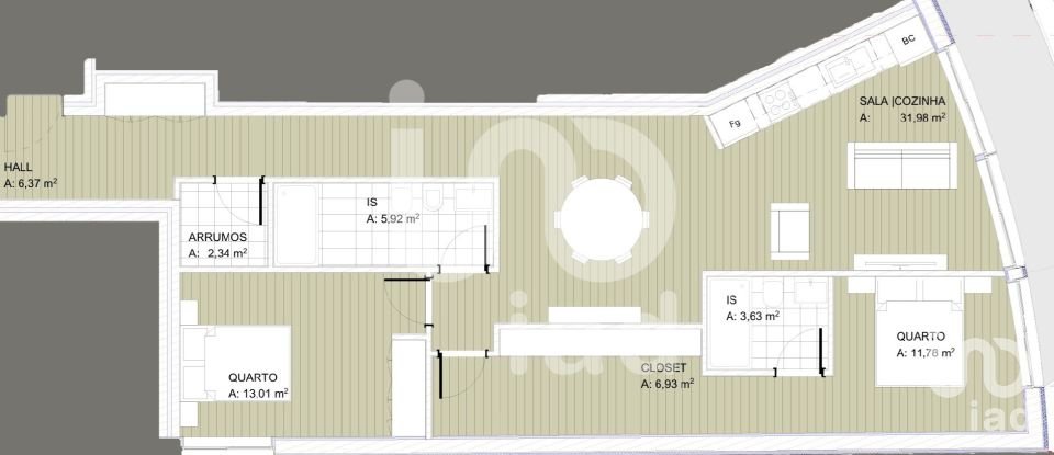 Apartment T2 in Viana do Castelo (Santa Maria Maior e Monserrate) e Meadela of 111 m²