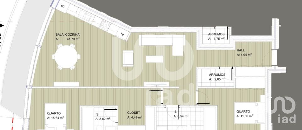 Apartment T2 in Viana do Castelo (Santa Maria Maior e Monserrate) e Meadela of 116 m²
