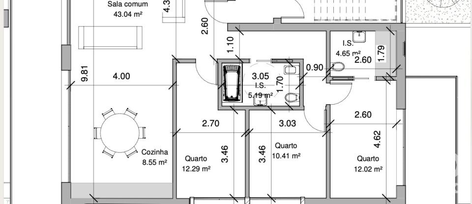 Appartement T3 à Estômbar e Parchal de 170 m²