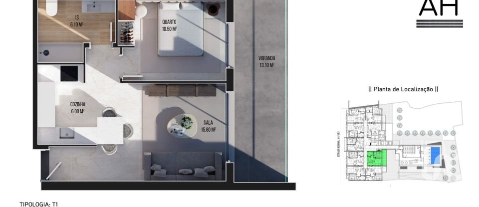 Apartment T1 in Ribeira Brava of 70 m²