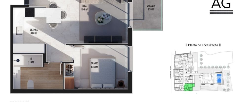 Apartment T1 in Ribeira Brava of 70 m²