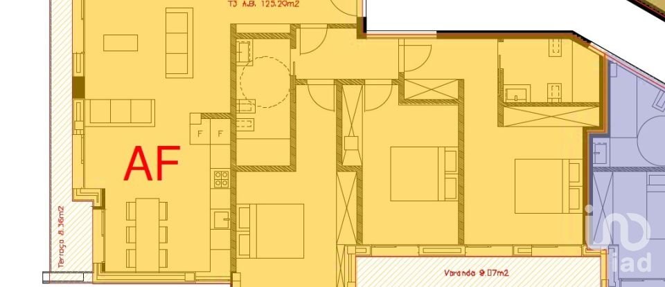 Appartement T3 à Canidelo de 112 m²