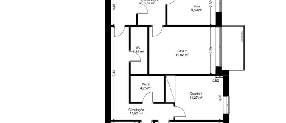 Apartment T3 in Antas e Abade de Vermoim of 125 m²