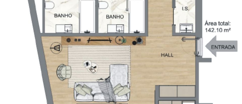 Appartement T3 à Mafamude e Vilar do Paraíso de 142 m²