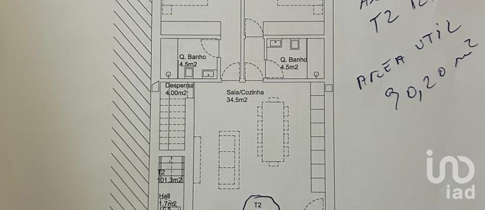 Appartement T2 à Arcozelo de 126 m²