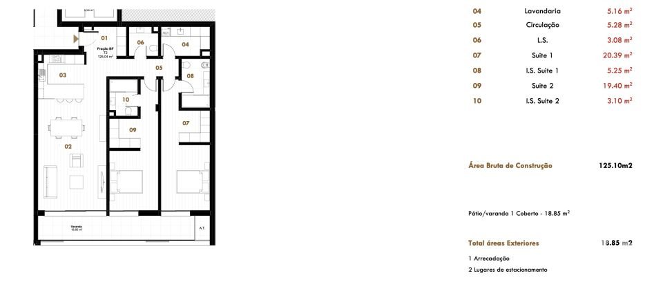 Apartamento T2 em Estreito de Câmara de Lobos de 104 m²
