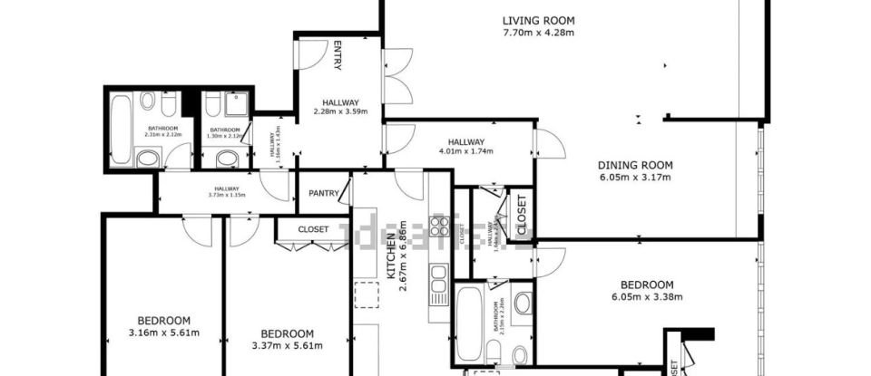 Apartment T4 in Oeiras e São Julião da Barra, Paço de Arcos e Caxias of 190 m²