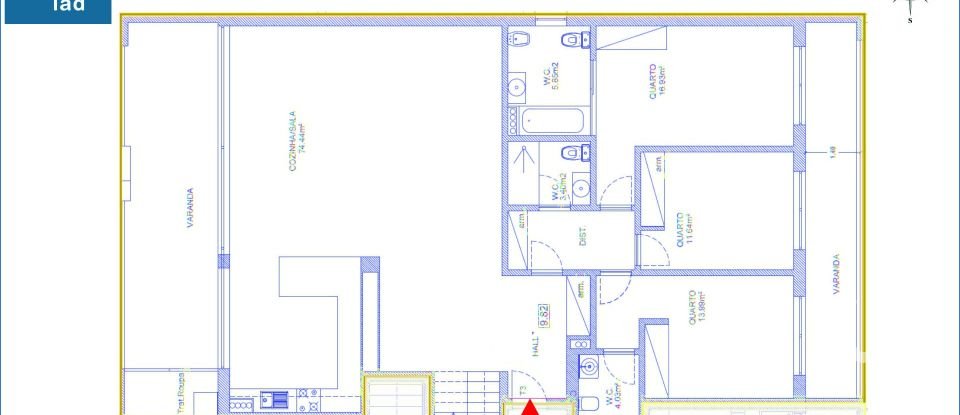 Apartment T3 in Gafanha da Encarnação of 400 m²