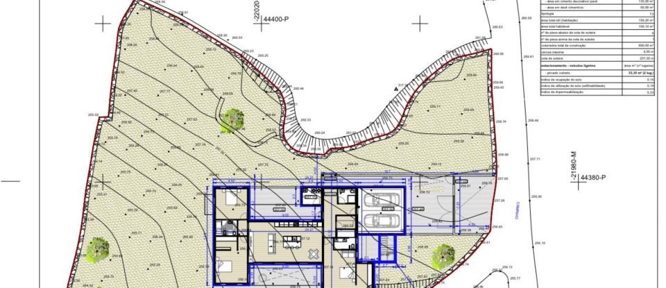 Terreno urbano em Podentes de 1 937 m²
