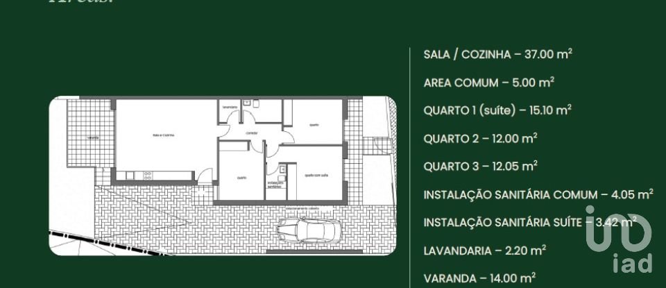 Moradia T3 em Anha de 111 m²