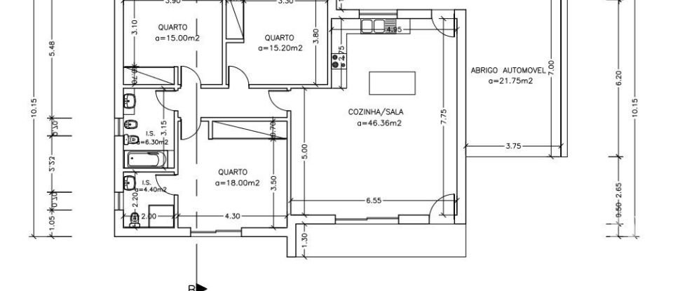 Terreno urbano em Lamas e Cercal de 6 600 m²