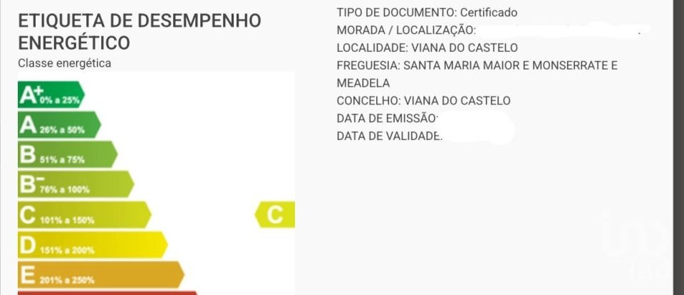 Apartment T3 in Viana do Castelo (Santa Maria Maior e Monserrate) e Meadela of 123 m²