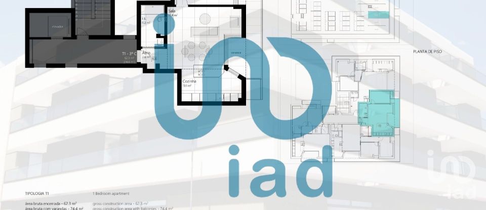 Apartment T1 in Quelfes of 74 m²