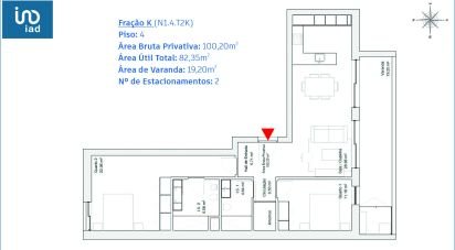 Appartement T2 à Glória E Vera Cruz de 86 m²