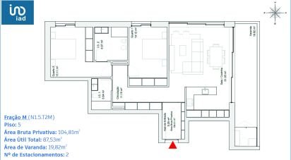 Appartement T2 à Glória E Vera Cruz de 85 m²