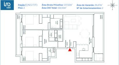 Appartement T3 à Glória E Vera Cruz de 119 m²