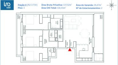 Apartment T3 in Glória E Vera Cruz of 119 m²