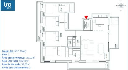 Apartment T4 in Glória E Vera Cruz of 136 m²