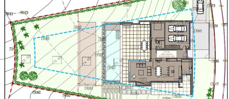 Building plot in Vau of 1,209 m²