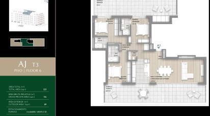Appartement T3 à Canidelo de 223 m²
