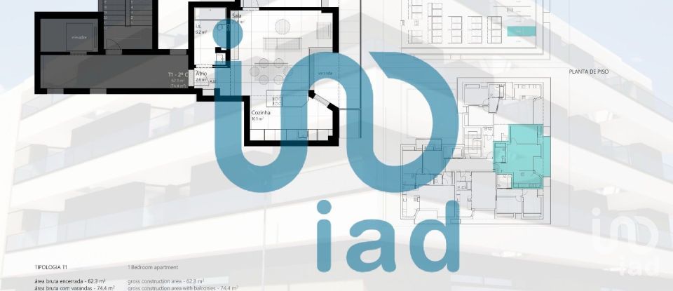 Apartment T1 in Quelfes of 74 m²