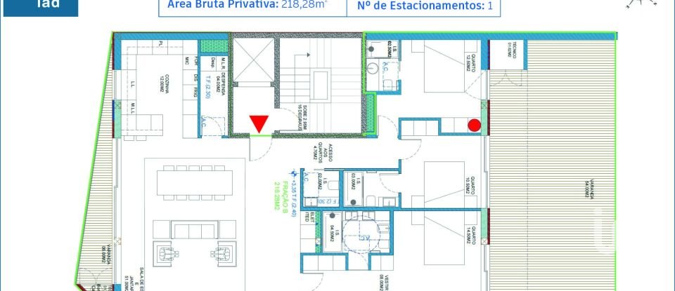 Appartement T3 à Glória E Vera Cruz de 129 m²