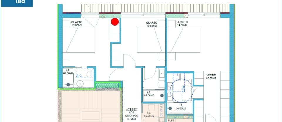 Appartement T3 à Glória E Vera Cruz de 129 m²