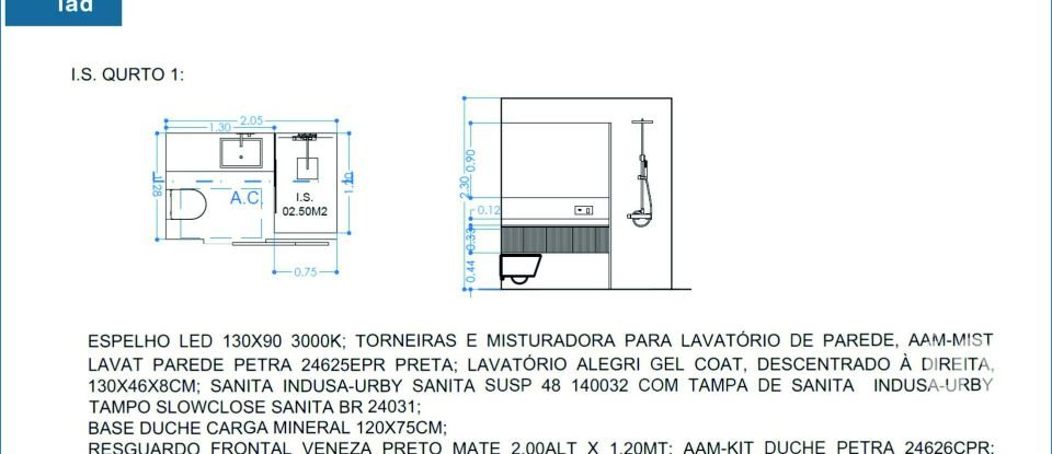 Appartement T3 à Glória E Vera Cruz de 129 m²