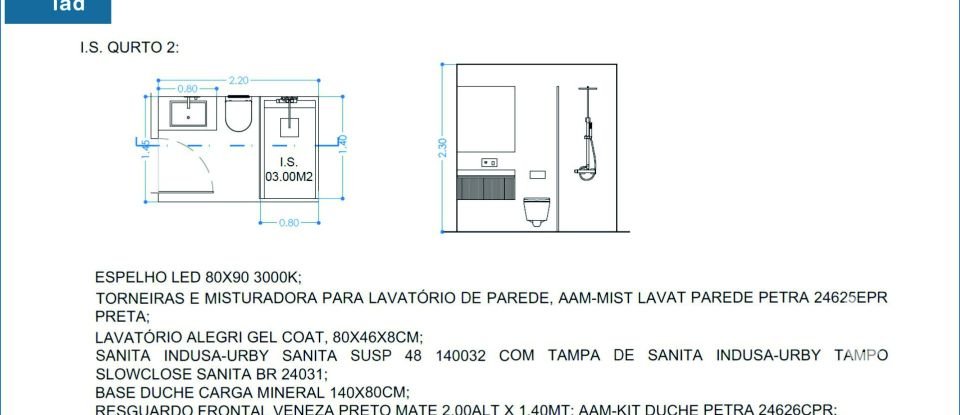 Appartement T3 à Glória E Vera Cruz de 129 m²