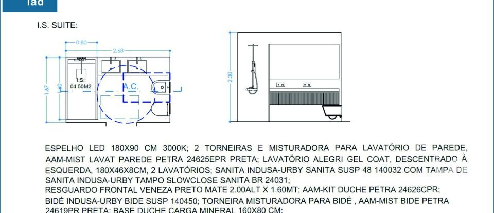Appartement T3 à Glória E Vera Cruz de 129 m²