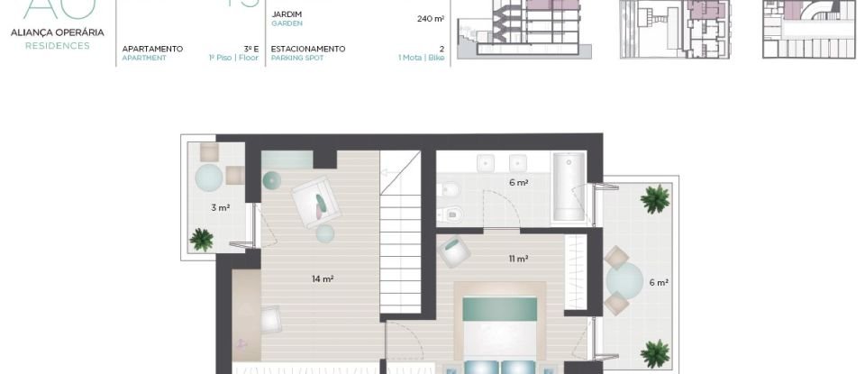 Duplex T3 in Alcântara of 135 m²
