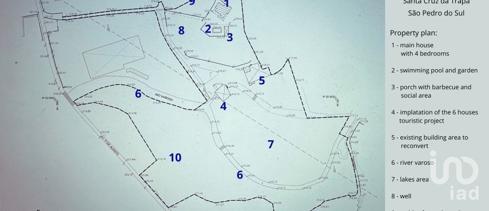Quinta T4 em Crasto, Ruivos e Grovelas de 341 m²