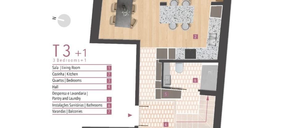 Apartment T5 in Santo António of 199 m²