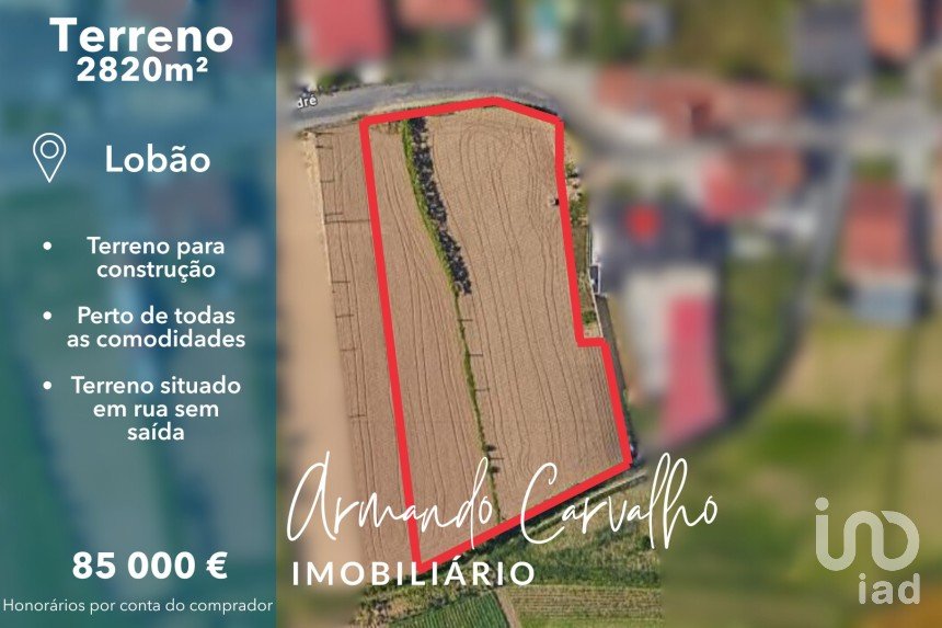 Terreno urbano em Arrifana de 2 820 m²