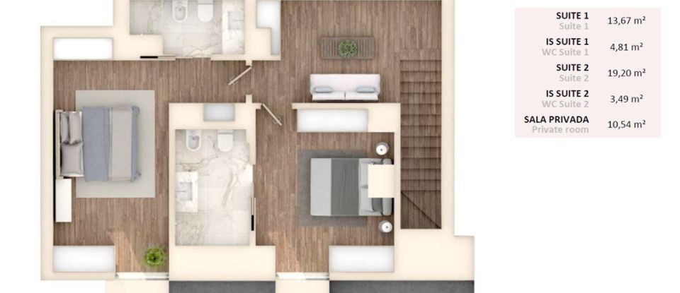 Duplex T2 em Alvalade de 147 m²