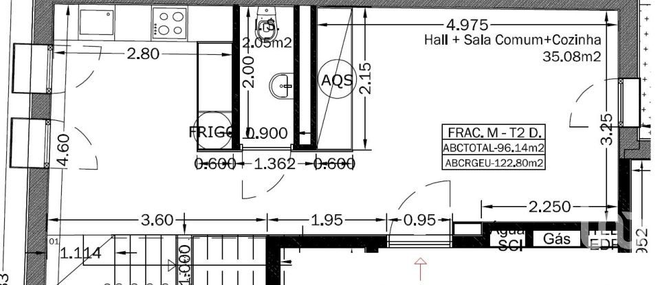 Apartamento T2 em Cedofeita, Santo Ildefonso, Sé, Miragaia, São Nicolau e Vitória de 96 m²