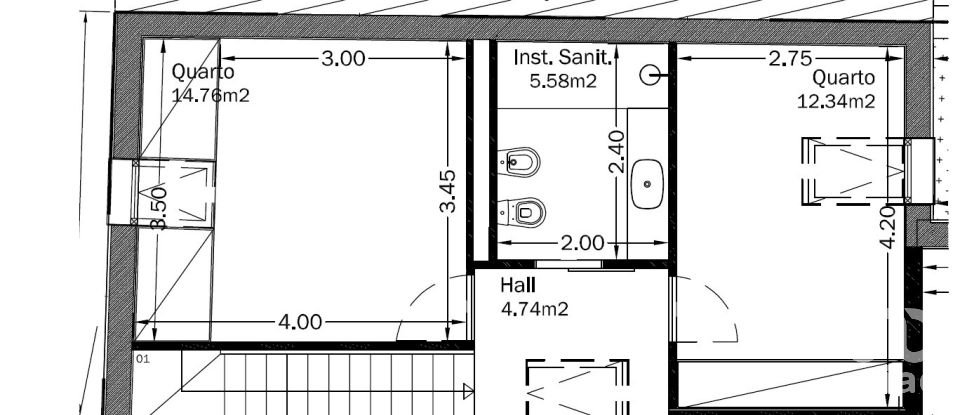 Apartamento T2 em Cedofeita, Santo Ildefonso, Sé, Miragaia, São Nicolau e Vitória de 96 m²